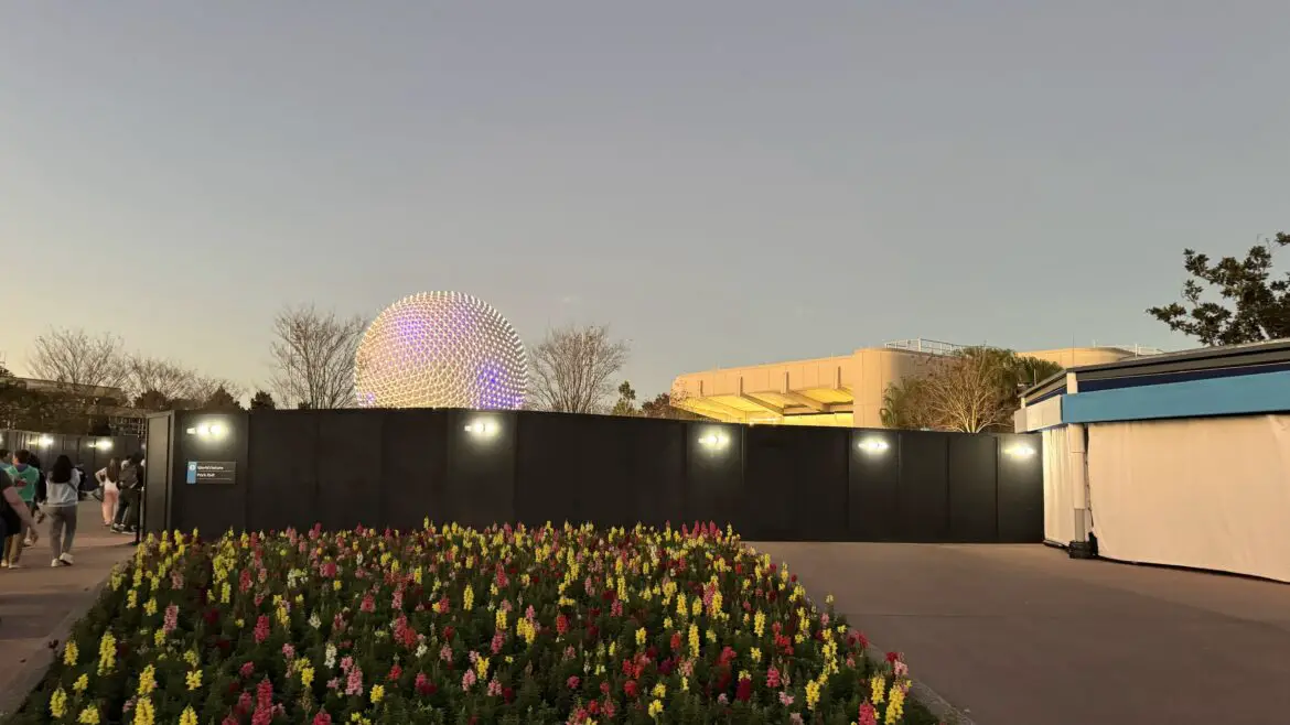 New Construction Walls go up in EPCOT