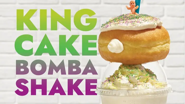 NEW King Cake Bomba Shake Debuts in Disney Springs