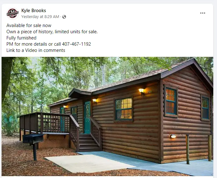 Fort Wilderness Cabin For Sale