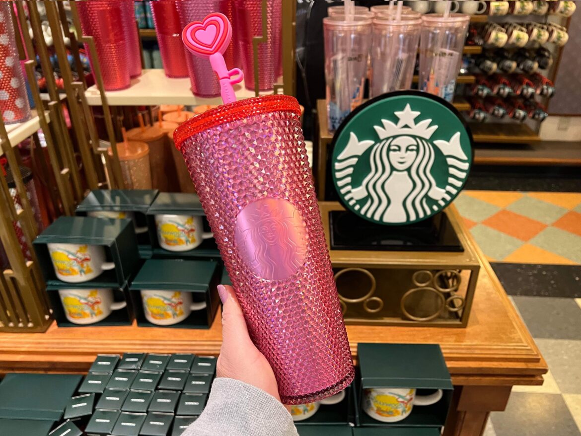 New Mickey Mouse Valentines Day Starbucks Tumbler Spotted At Hollywood Studios!