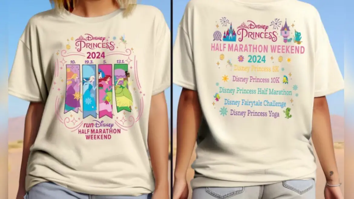 Disney Princess Half Marathon Weekend 2024 T-Shirt For Your Next Race To The Castle!