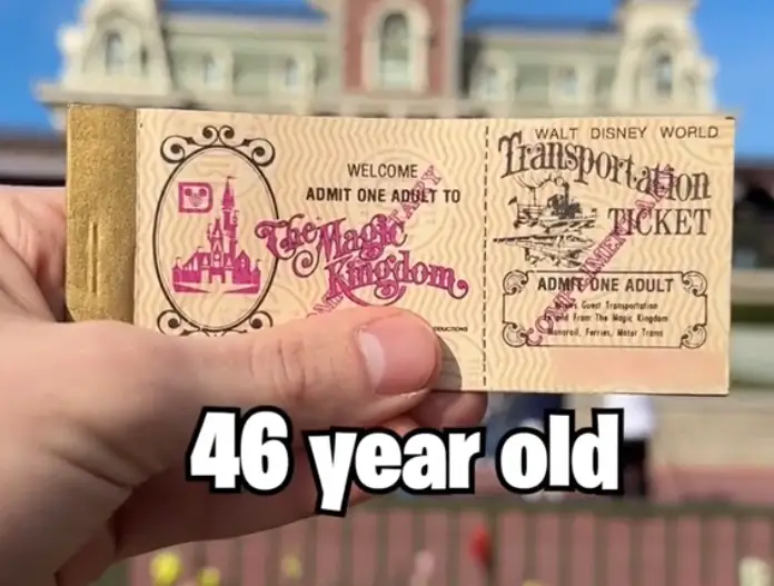 Man Uses 46 Year Old Theme Park Ticket to get into the Magic Kingdom