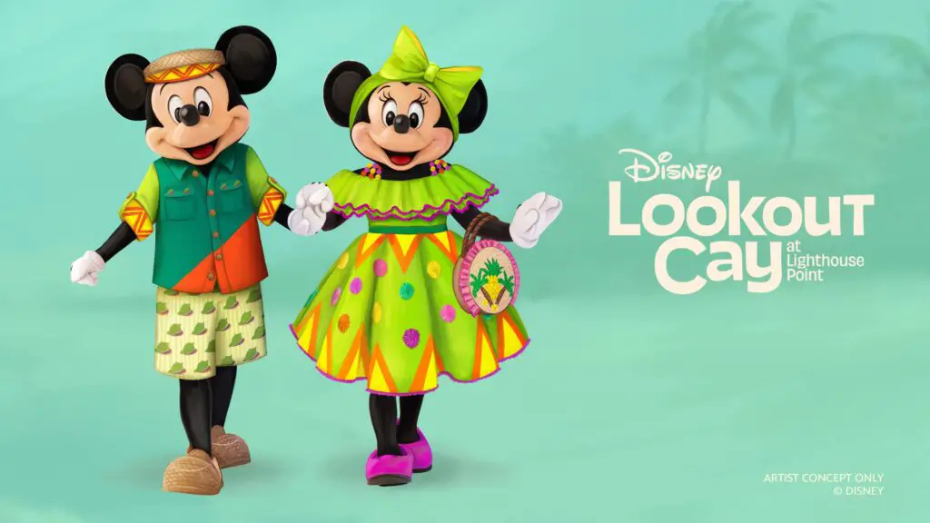 Mickey and Minnie's Bahamian-Inspired Designer Outfits for Disney Lookout Cay at Lighthouse Point