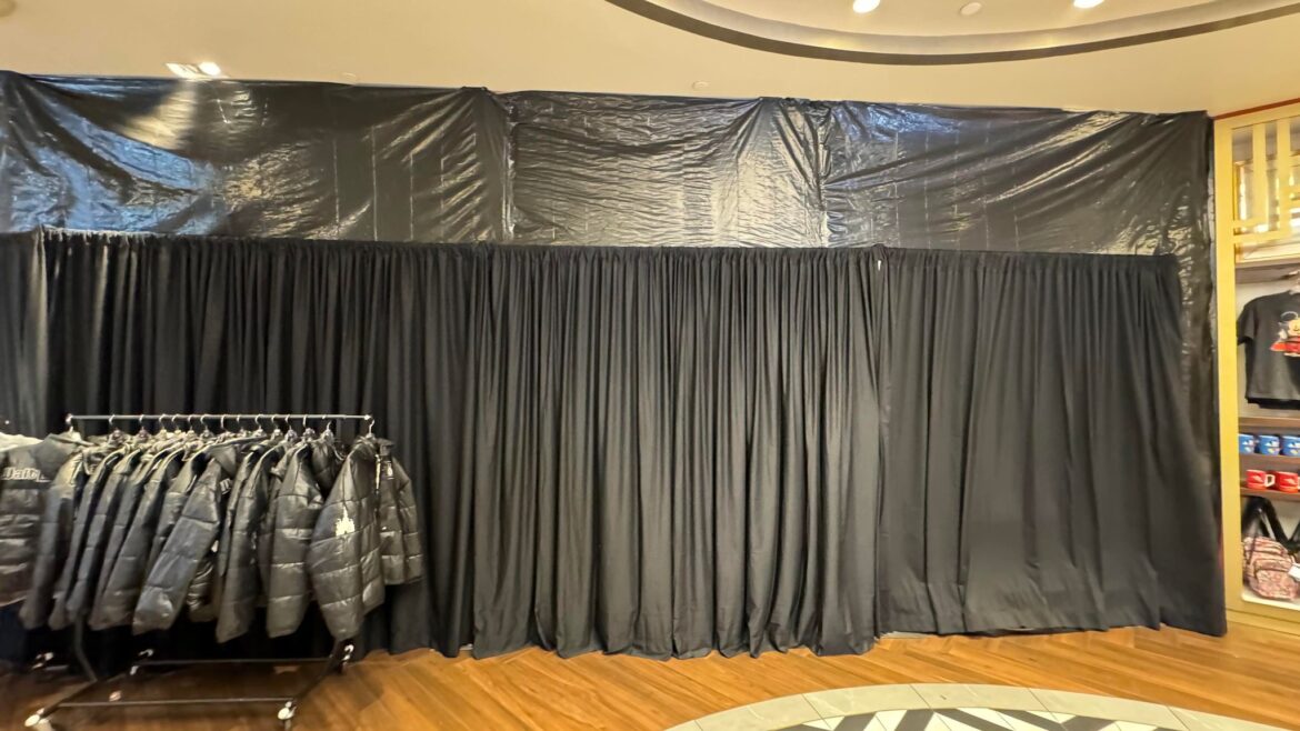 Black Curtain goes up at Mickey’s of Hollywood as Register Refurbishment Begins