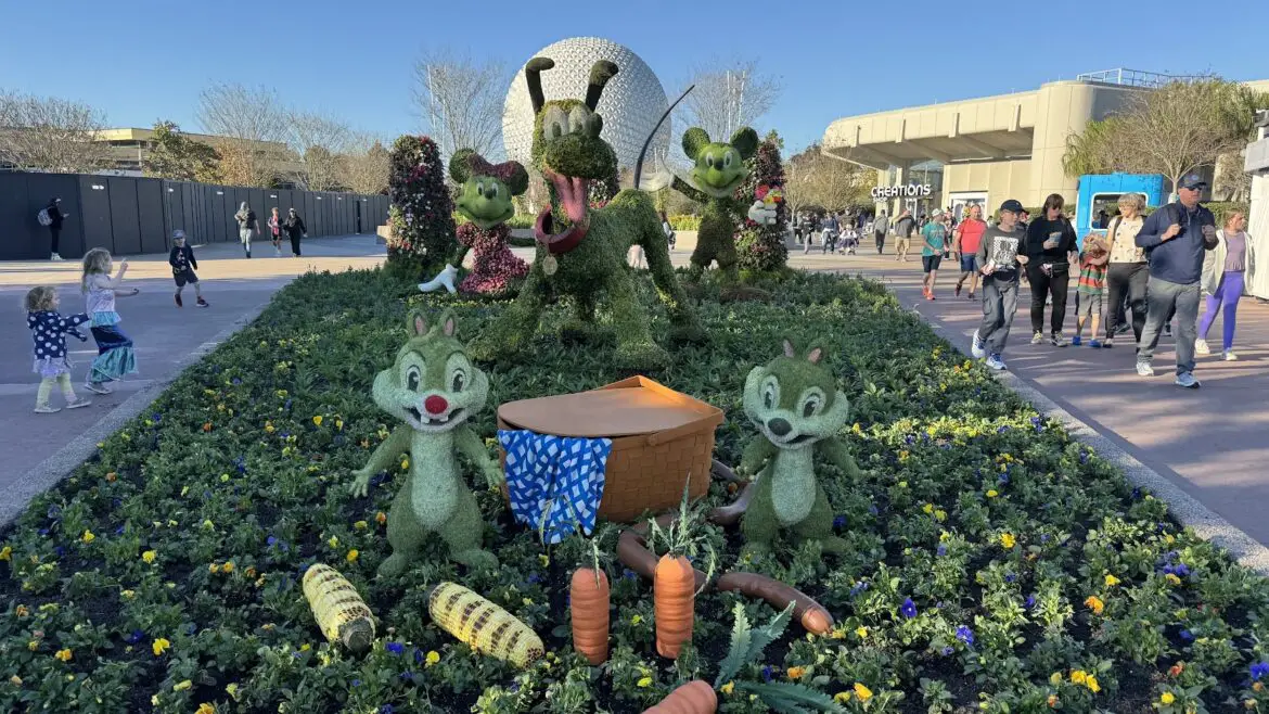 Chip & Dale Join Mickey, Minnie and Pluto at the EPCOT Flower & Garden Festival