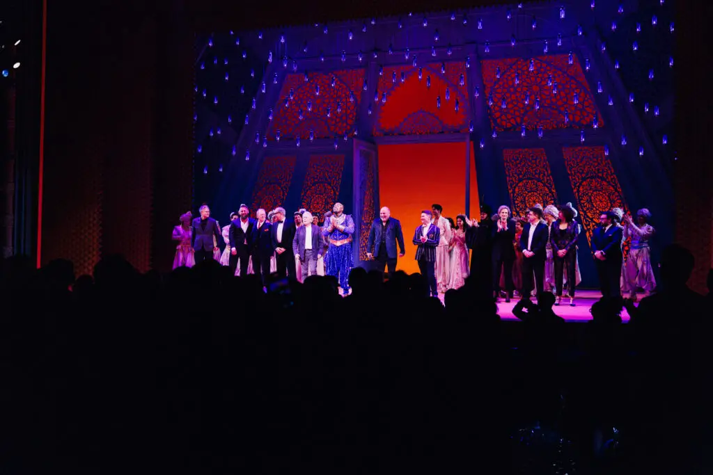 Casey-Nicholaw-and-Creative-Team-with-Company-at-ALADDIN-on-Broadway-10th-Anniversary-Celebration_photo-by-Marc-J.-Franklin