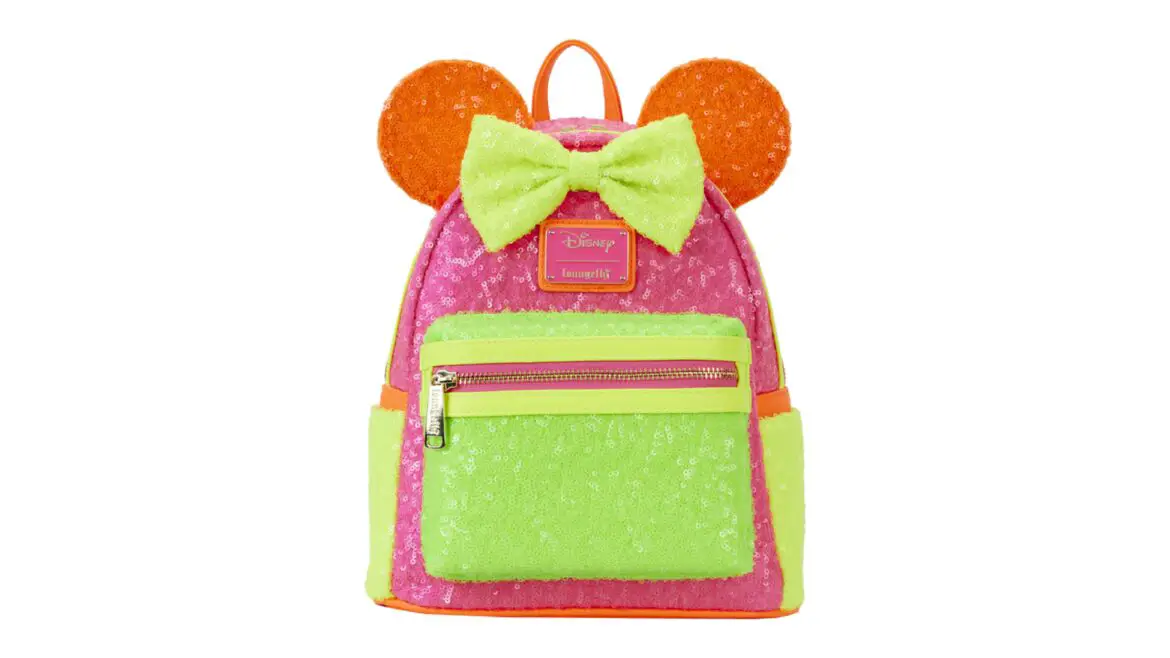 New Minnie Mouse Color Block Neon Sequin Backpack By Loungefly Available Now!