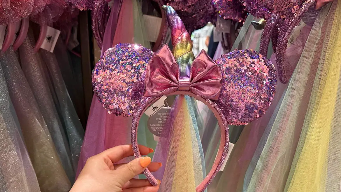 New Unicorn Pink Sequin Ear Headband Spotted At Disney Springs!