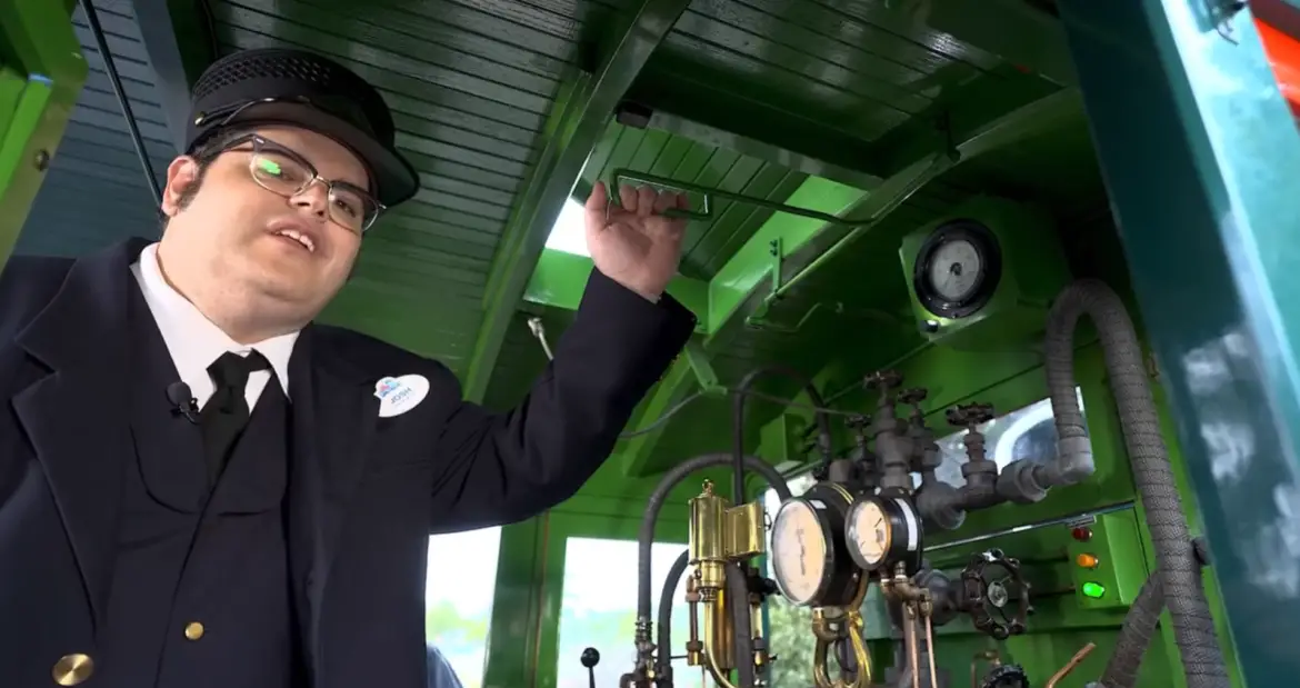 Video: Josh Gad Becomes a Disneyland Railroad Conductor