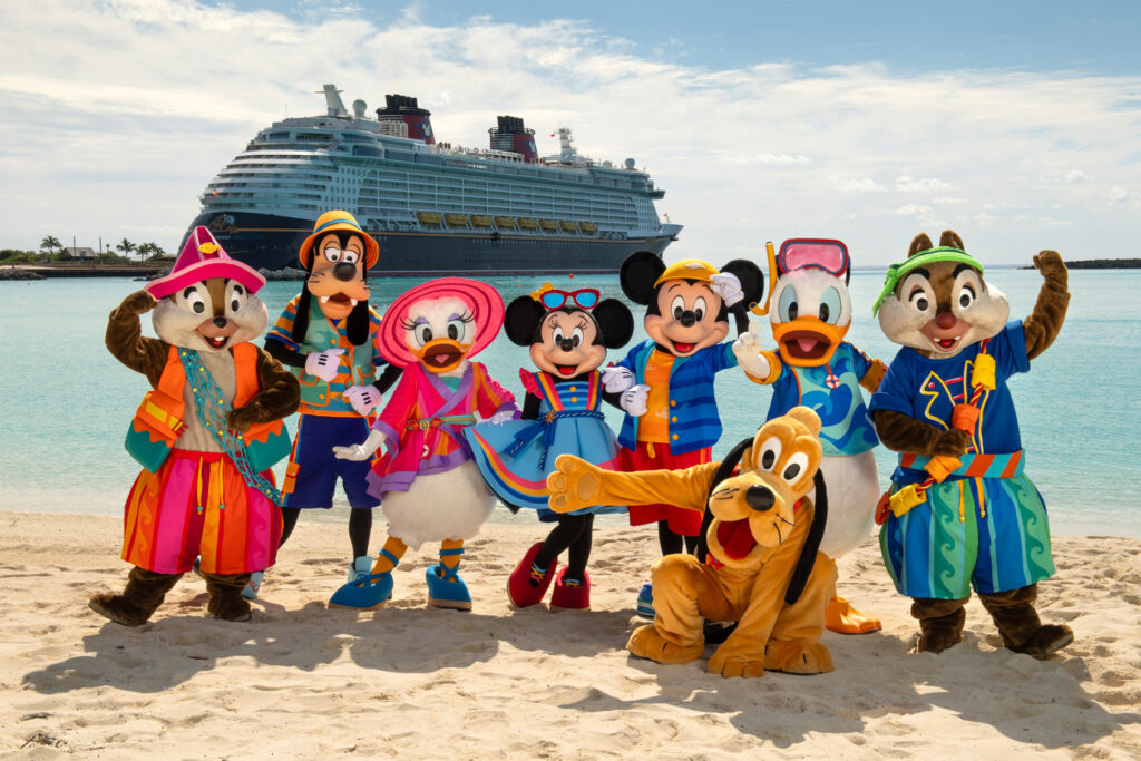 Mickey-and-Friends-Debut-their-new-island-outfits-at-Disneys-Castaway-Cay