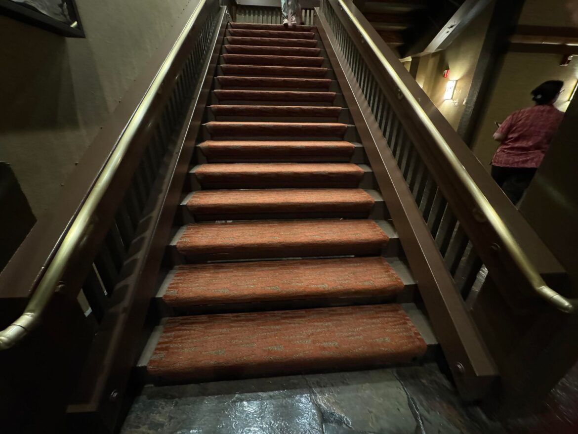 Carpet Replaced on Stairs inside Disney’s Polynesian Resort Main Building