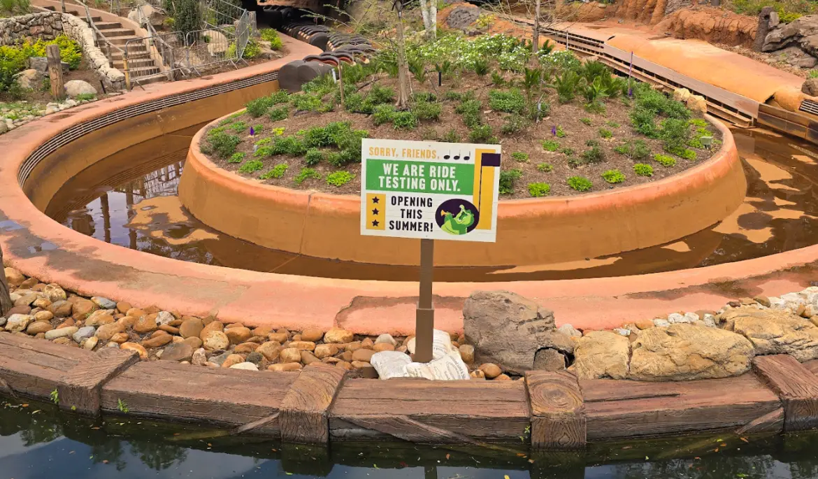 Ride Testing Signs Installed at Tiana’s Bayou Adventure in Magic Kingdom