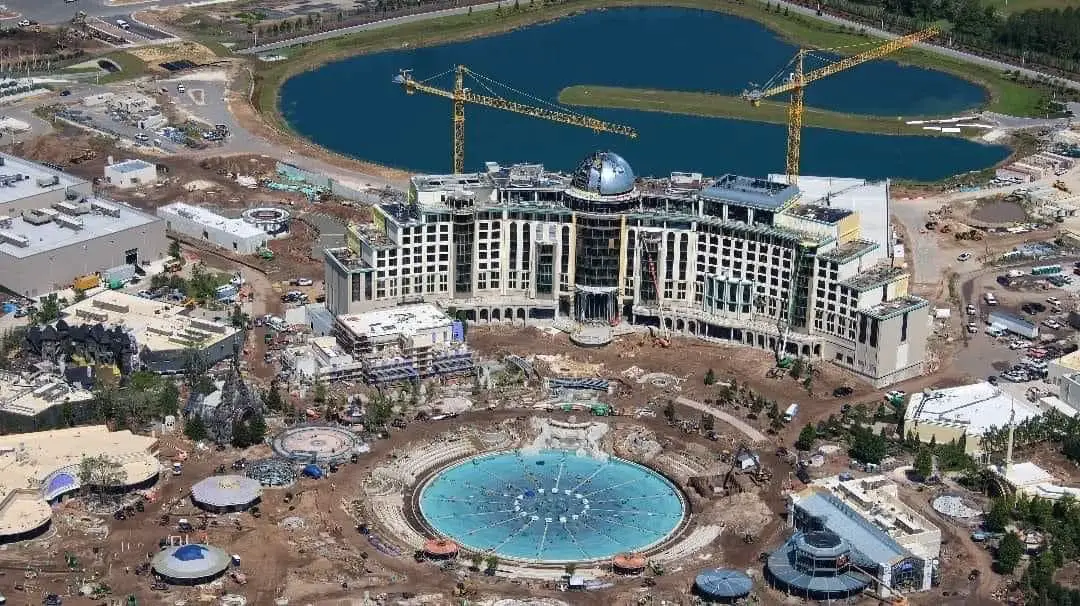 NEW Construction Photos – Helios Grand Hotel at Universal’s EPIC Universe