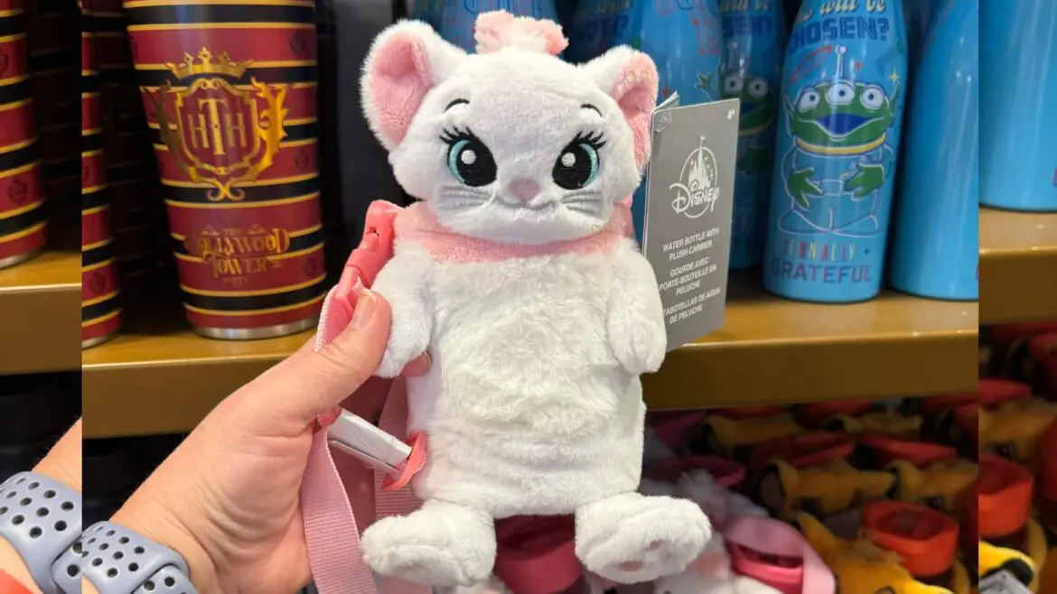New Marie Water Bottle with Plush Crossbody Carrier Spotted At Hollywood Studios!