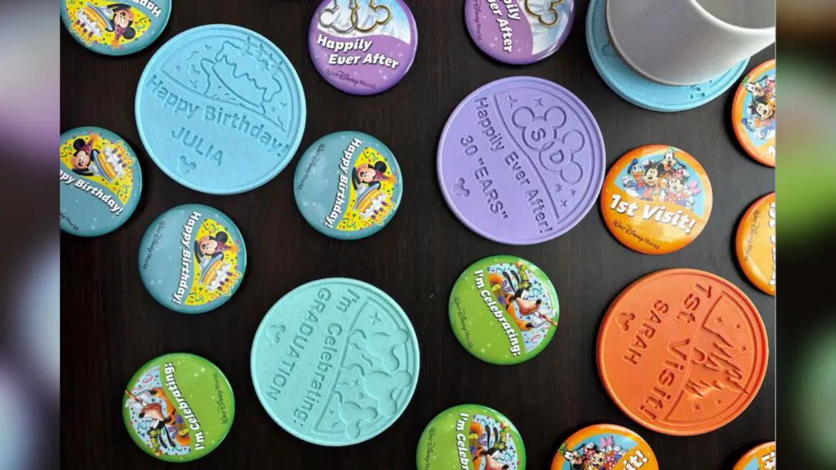 Custom Disney Parks Button Coaster To Add To Your Home!