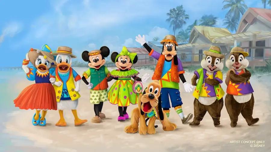 New Character Outfits Revealed for Disney Lookout Cay