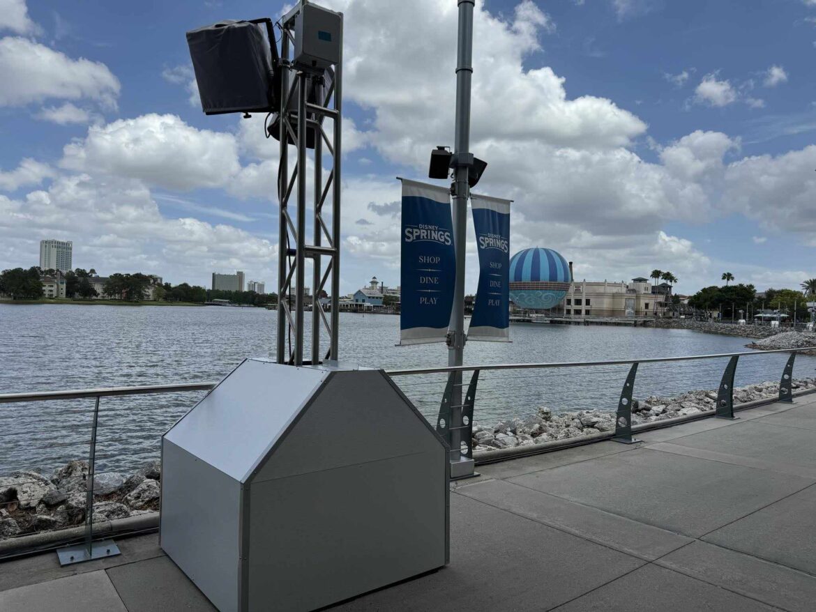 Disney Installs Fence Around Disney Springs Drone Show Staging Area