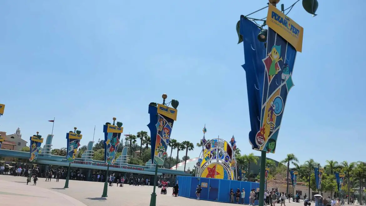 Pixar Fest Decorations Start Showing up at the Disneyland Resort