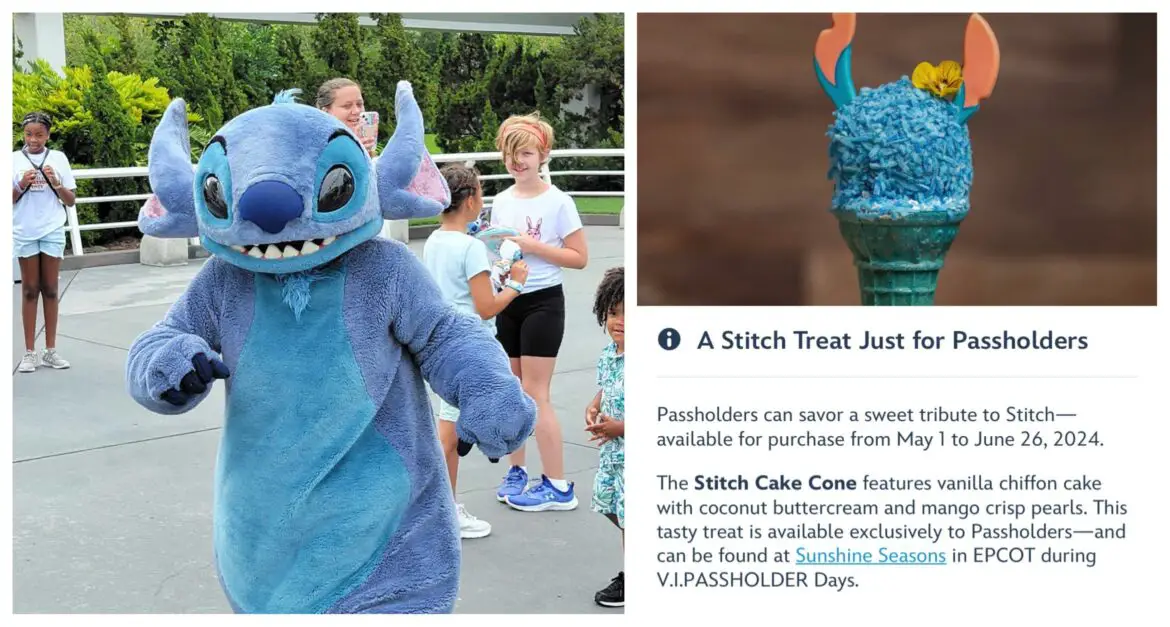 New limited-time Stitch Treat Coming to EPCOT for Walt Disney World Passholders