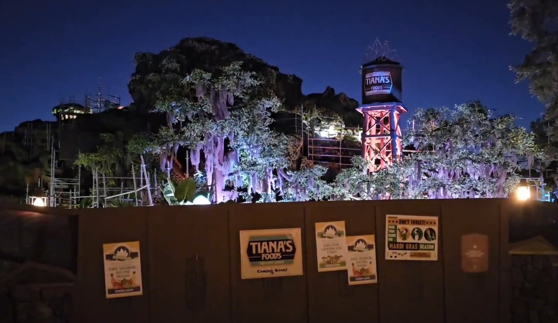 Nighttime Lights and Music Testing Underway for Tiana’s Bayou Adventure ...