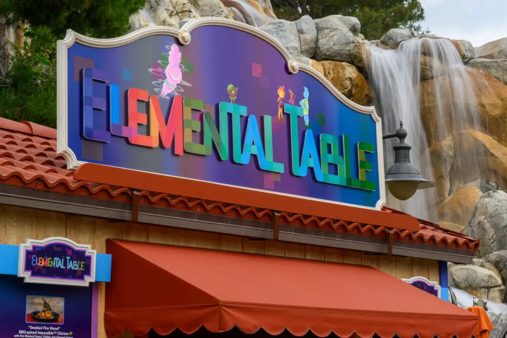 Pixar Fest Marketplaces – Elemental Table at Disneyland Resort