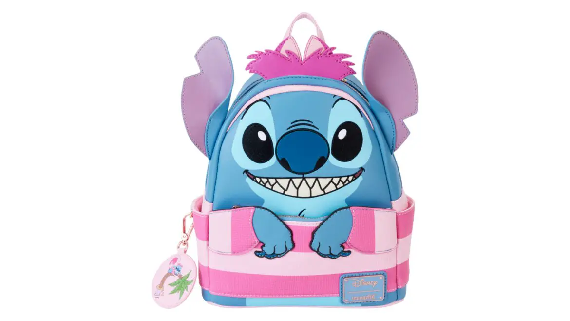 Mischief Maker in Disguise: Adorable Stitch in Cheshire Cat Costume Backpack Now at Loungefly!