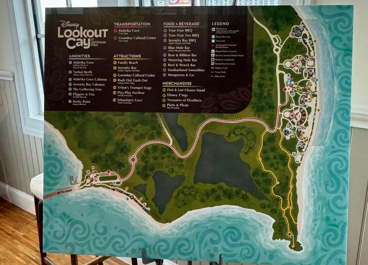 FIRST LOOK: Map for Disney Cruise Line Lookout Cay at Lighthouse Point Revealed