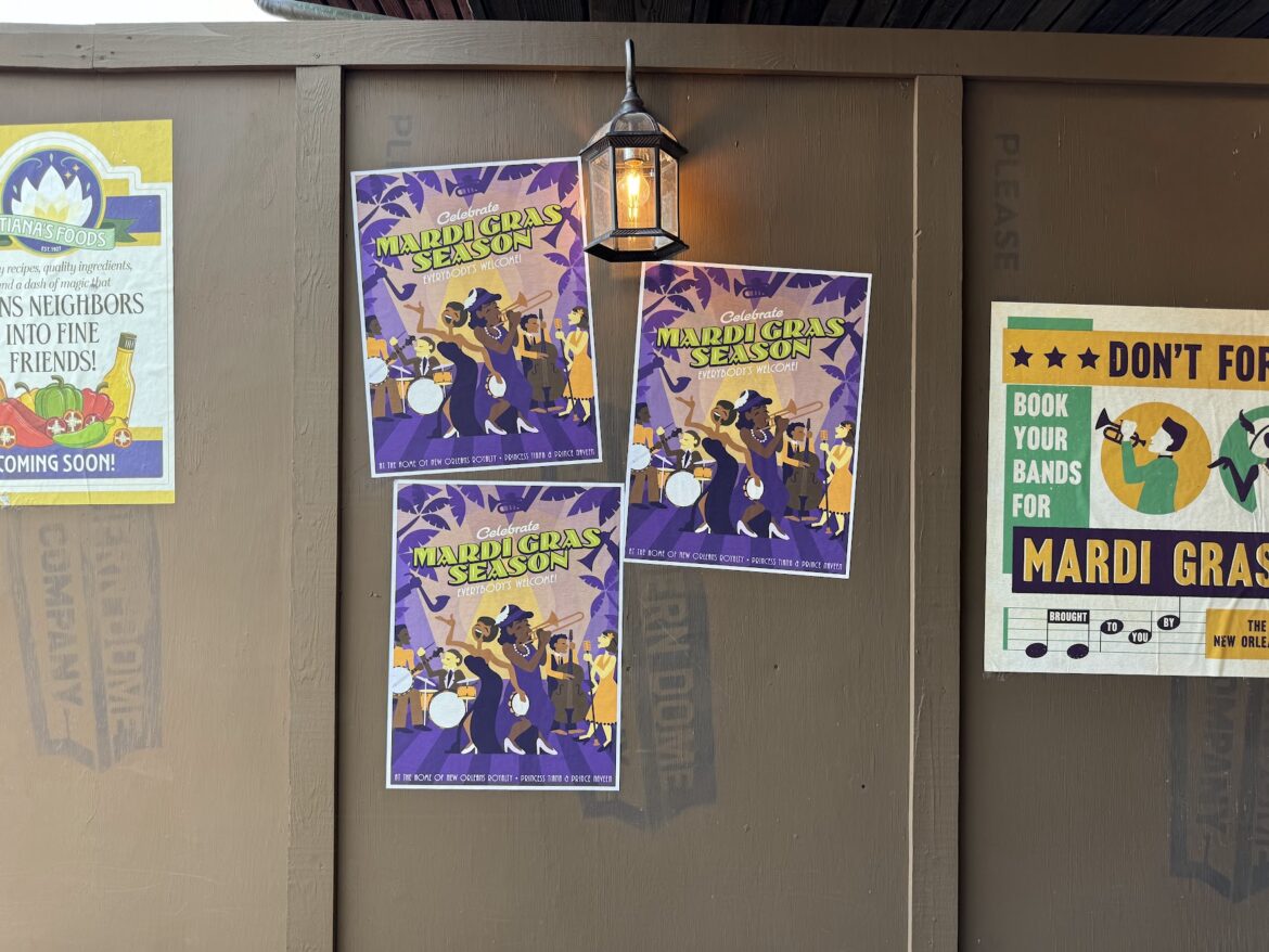 New ‘Mardi Gras Season’ Posters Added to Tiana’s Bayou Adventure