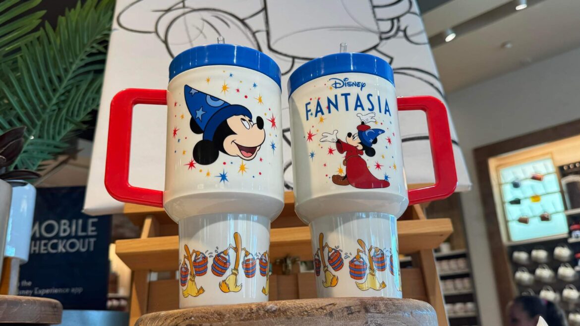 Make Every Sip a Masterpiece with the Fantasia Straw Tumbler at Disney Springs!