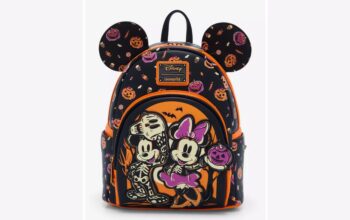 Mickey and Minnie Skeleton Glow in the Dark Backpack