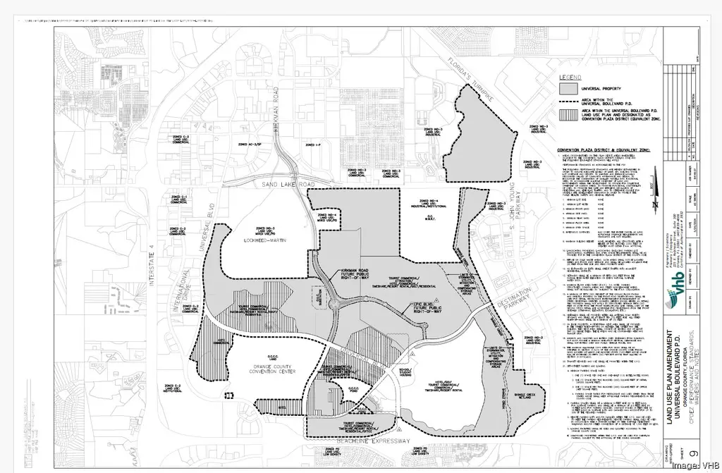 The updated, expanded site plan for the Shingle Creek Transit & Utility Community Development District