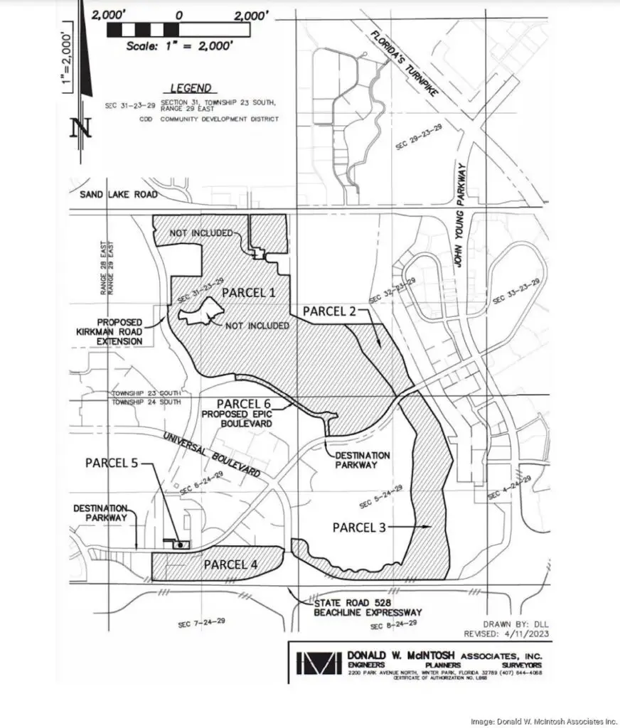 The original site plan for the Shingle Creek Transit & Utility Community Development District