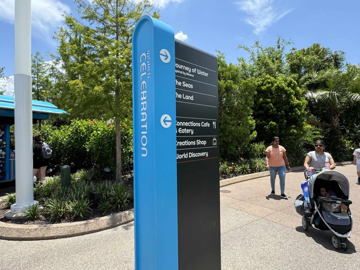 NEW Directional Signs Added to EPCOT around the Newly Opened Communicore Hall