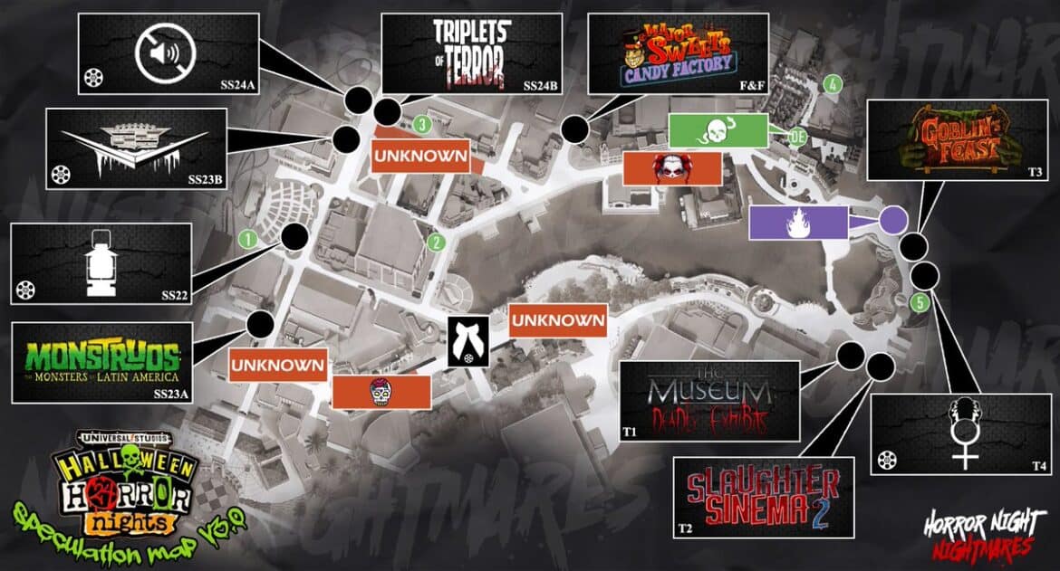Halloween Horror Nights Speculation Map Version 3 Revealed Chip and