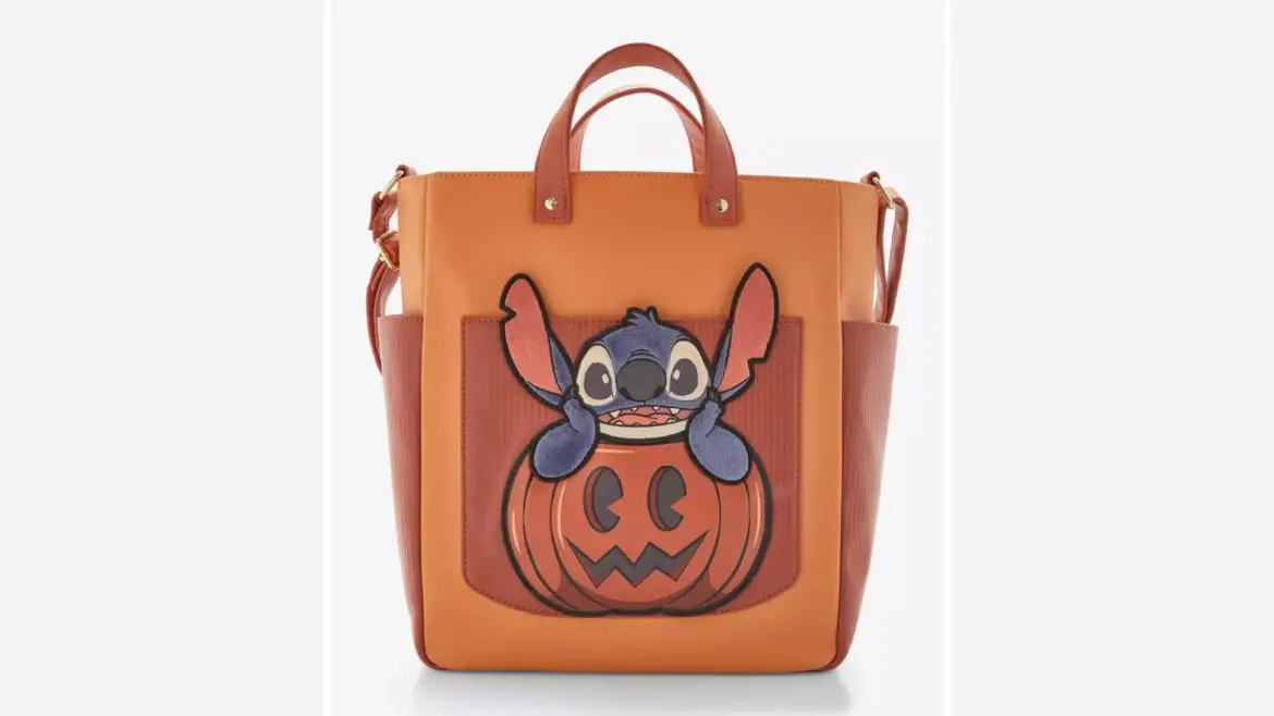 Fall in Love with Loungefly’s Stitch Pumpkin Tote Bag at BoxLunch!
