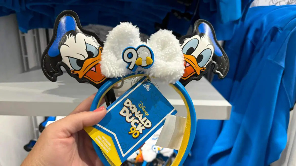 Waddle into Disney Fun with the Donald Duck 90th Anniversary Ear Headband!