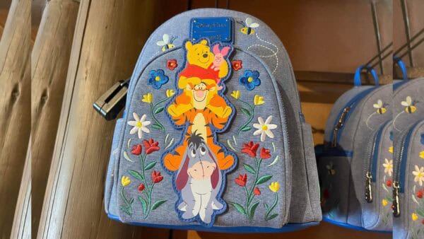 Winnie the shops Pooh denim mini loungefly Disney backpack