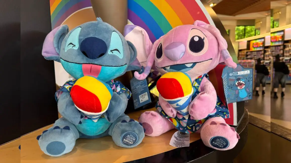 Adorable Stitch and Angel Shaved Ice Plushies now at Epcot!