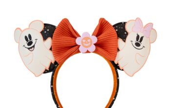 Mickey and Minnie Floral Ghost Ear Headband