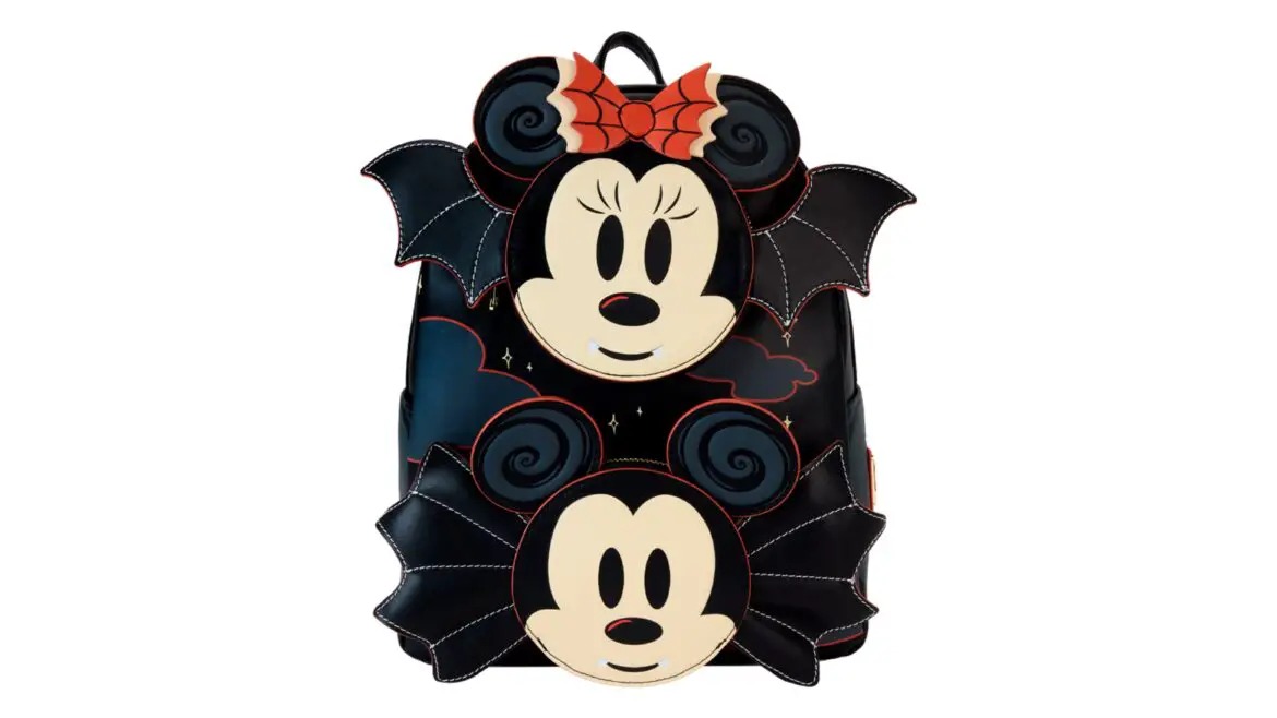 Take Flight with the Spooktacular Mickey and Minnie Bat Glow Mini Backpack by Loungefly!