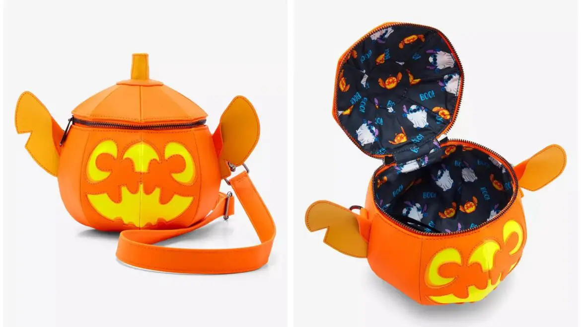 Trick-or-Treat in Style with the Stitch Jack-o-Lantern Glow-in-the-Dark Crossbody Bag!