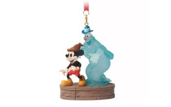 Mouse and Ghost Halloween Light-Up Ornament