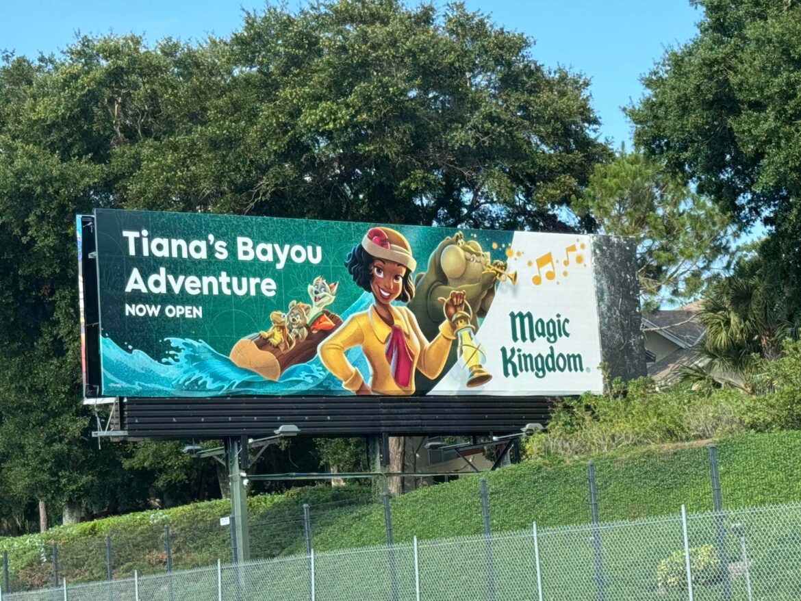 New Tiana’s Bayou Adventure Sign Debuts Near Walt Disney World