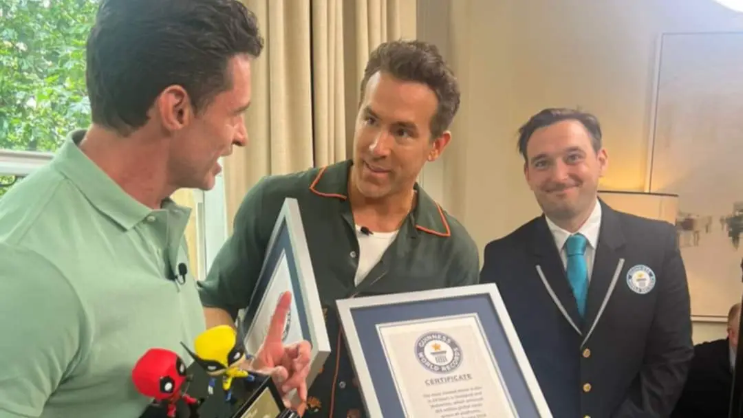 Ryan Reynolds and Hugh Jackman Receive World Record for Deadpool And Wolverine