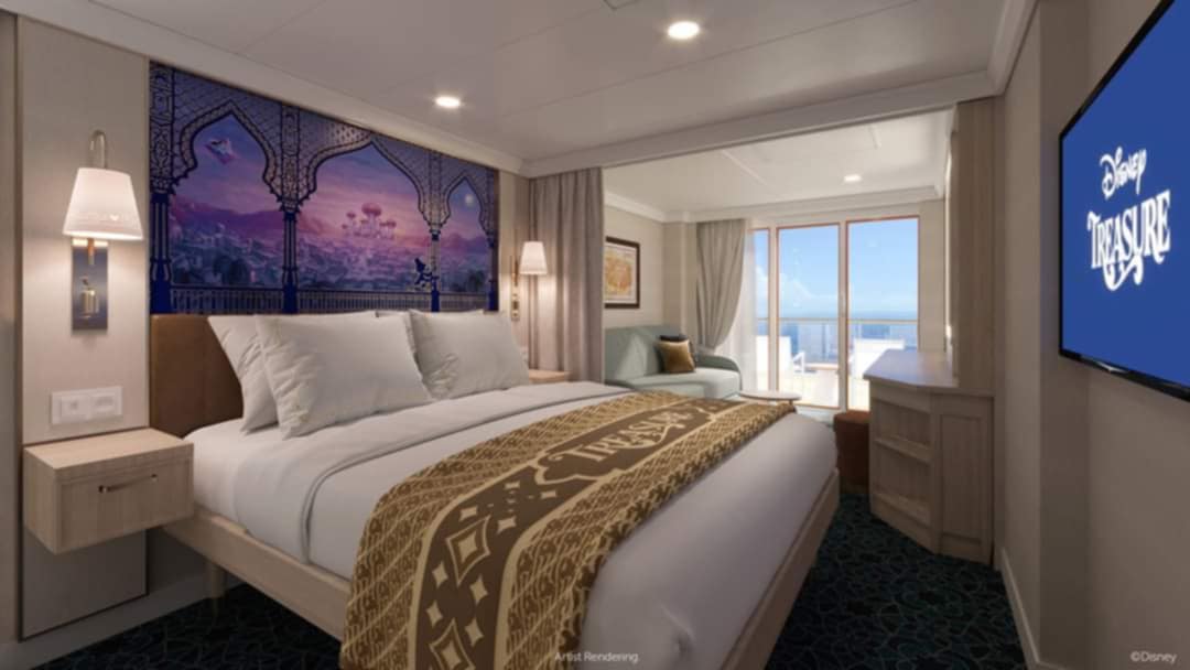 First Look at the Staterooms on the Disney Treasure