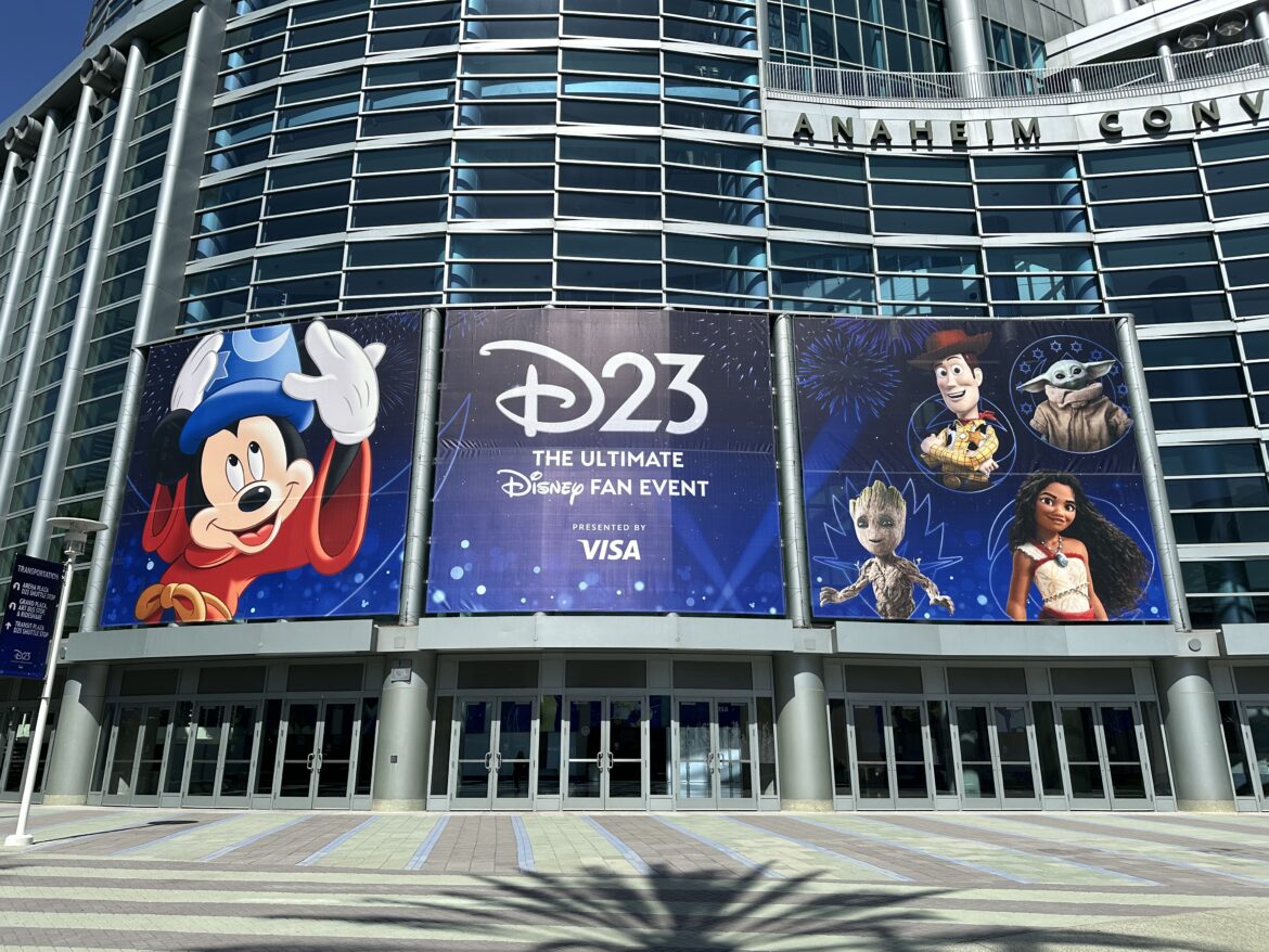 D23 Banners Up Now at Anaheim Convention Center Ahead of Ultimate Fan Event