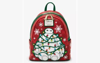 Baymax Holiday Plaid Light-Up Mini Backpack