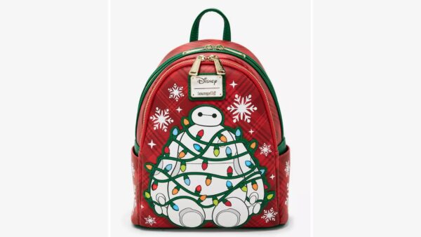 Baymax Holiday Plaid Light-Up Mini Backpack