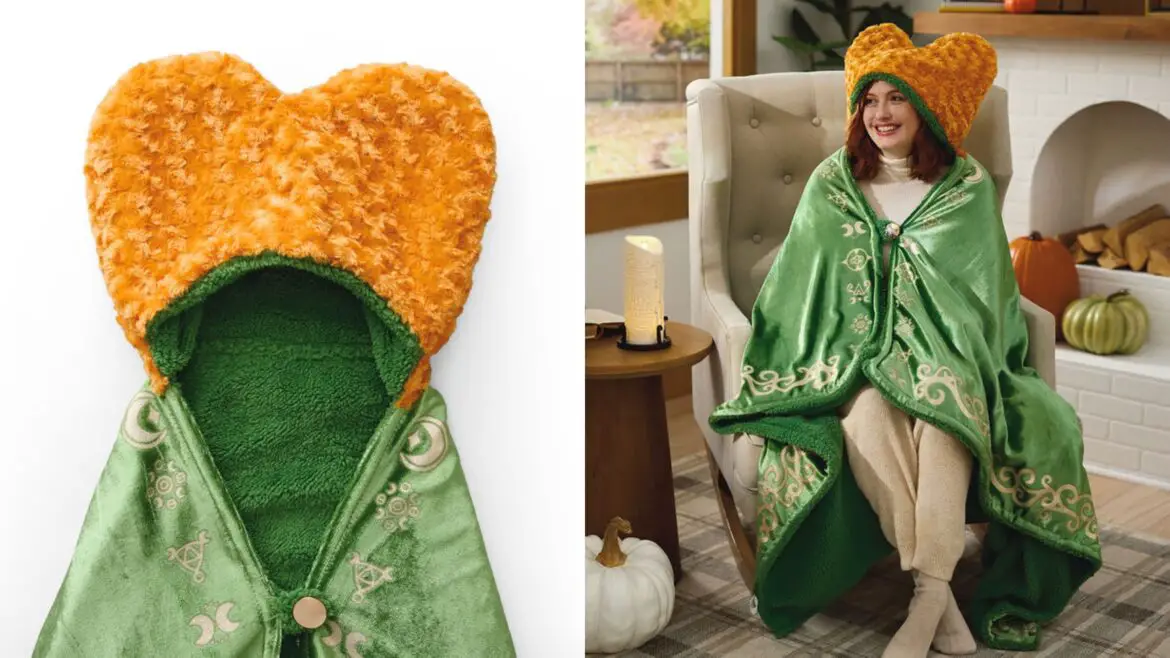 Hocus Pocus Fans, Rejoice! The Winifred Sanderson Hooded Blanket is Here!