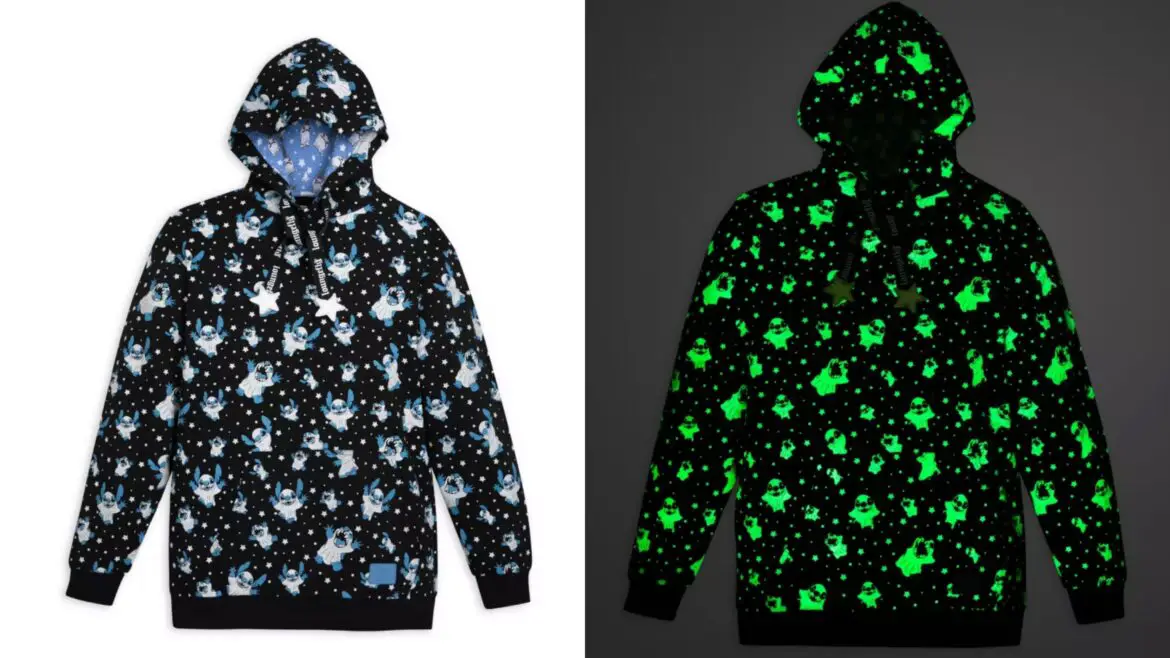 Stitch Up Some Spooky Style with the New Stitch Halloween Glow-in-the-Dark Loungefly Hoodie!